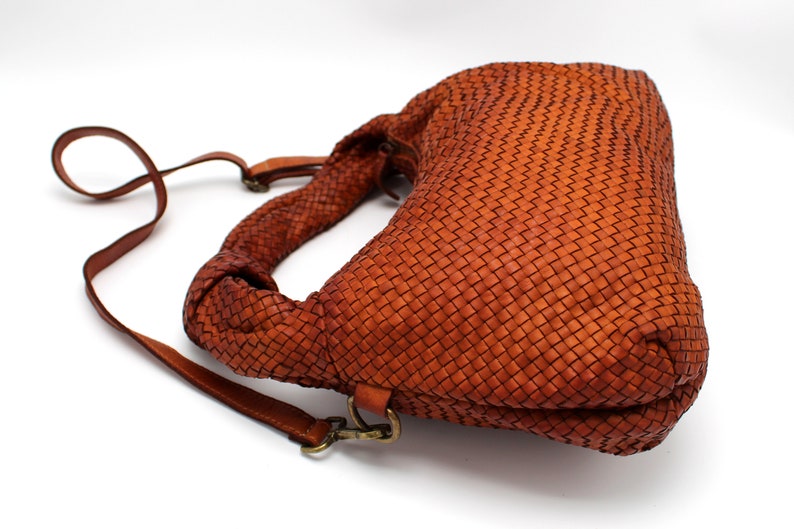 Woven Leather Bag Soft Leather Handbag Beauty Etsy
