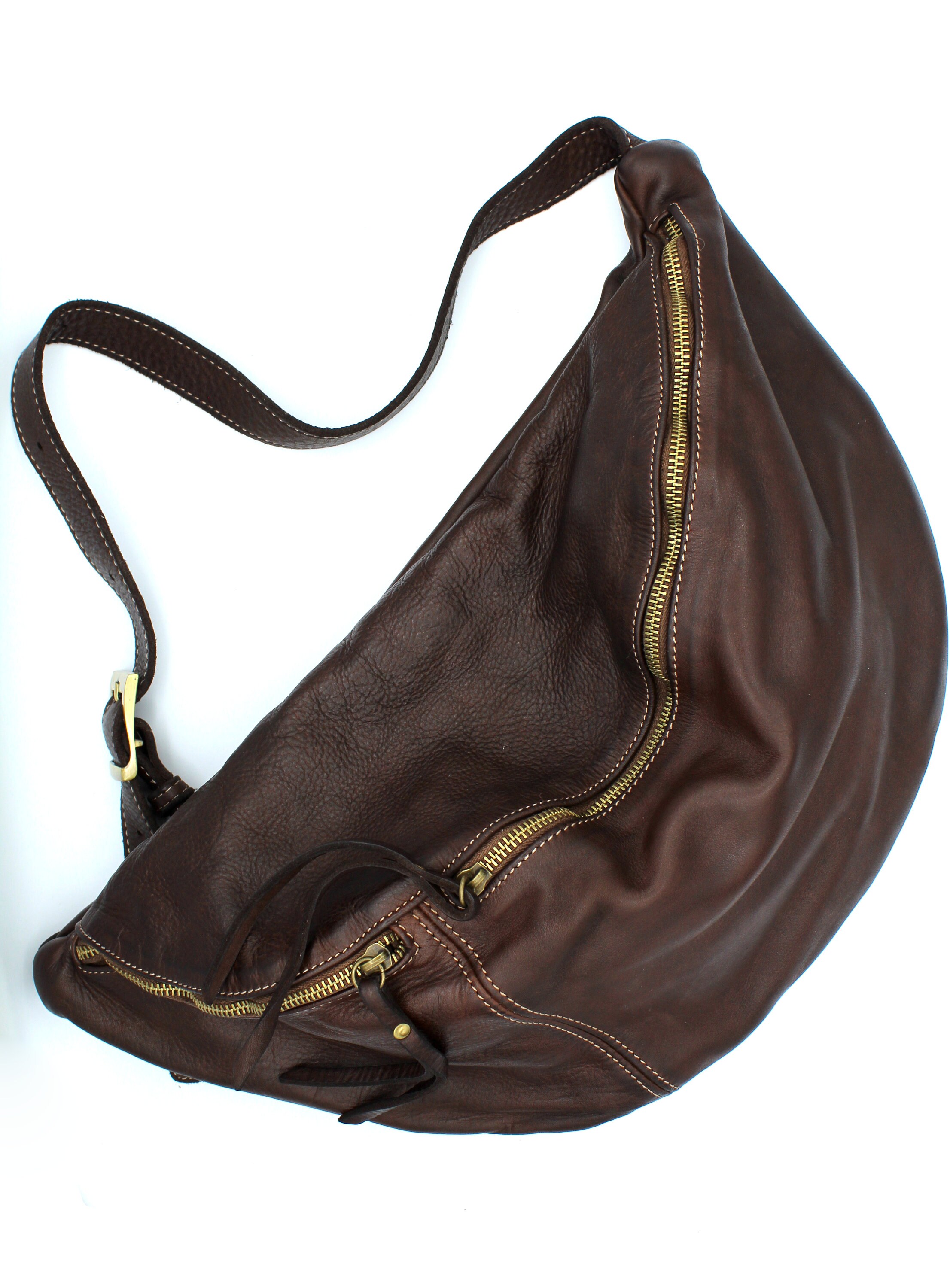 Leather Sling Bag for Women's Leather bag Green One Etsy