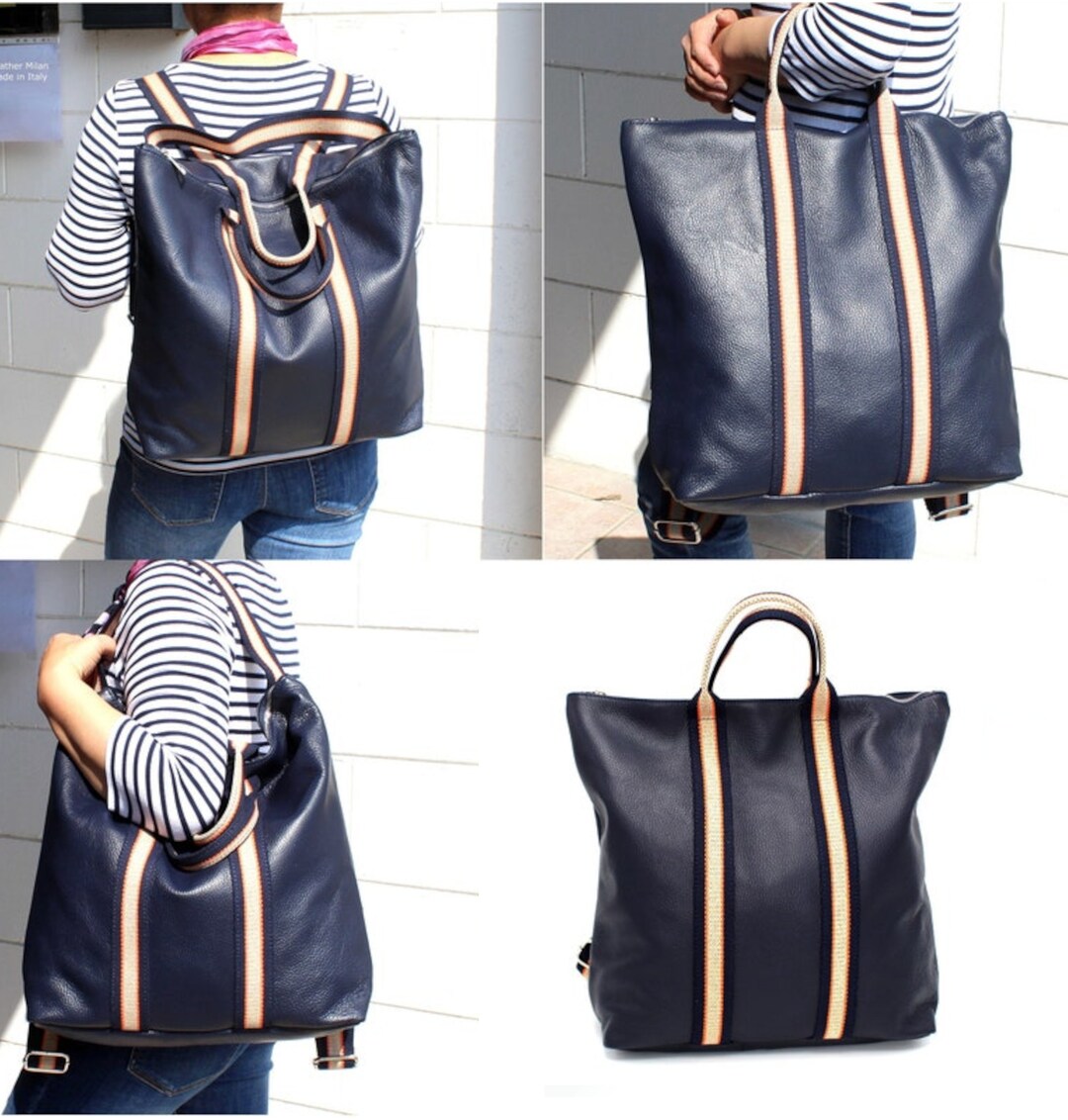 Leather Bag and Backpack Leather Milan Handmade Etsy Canada