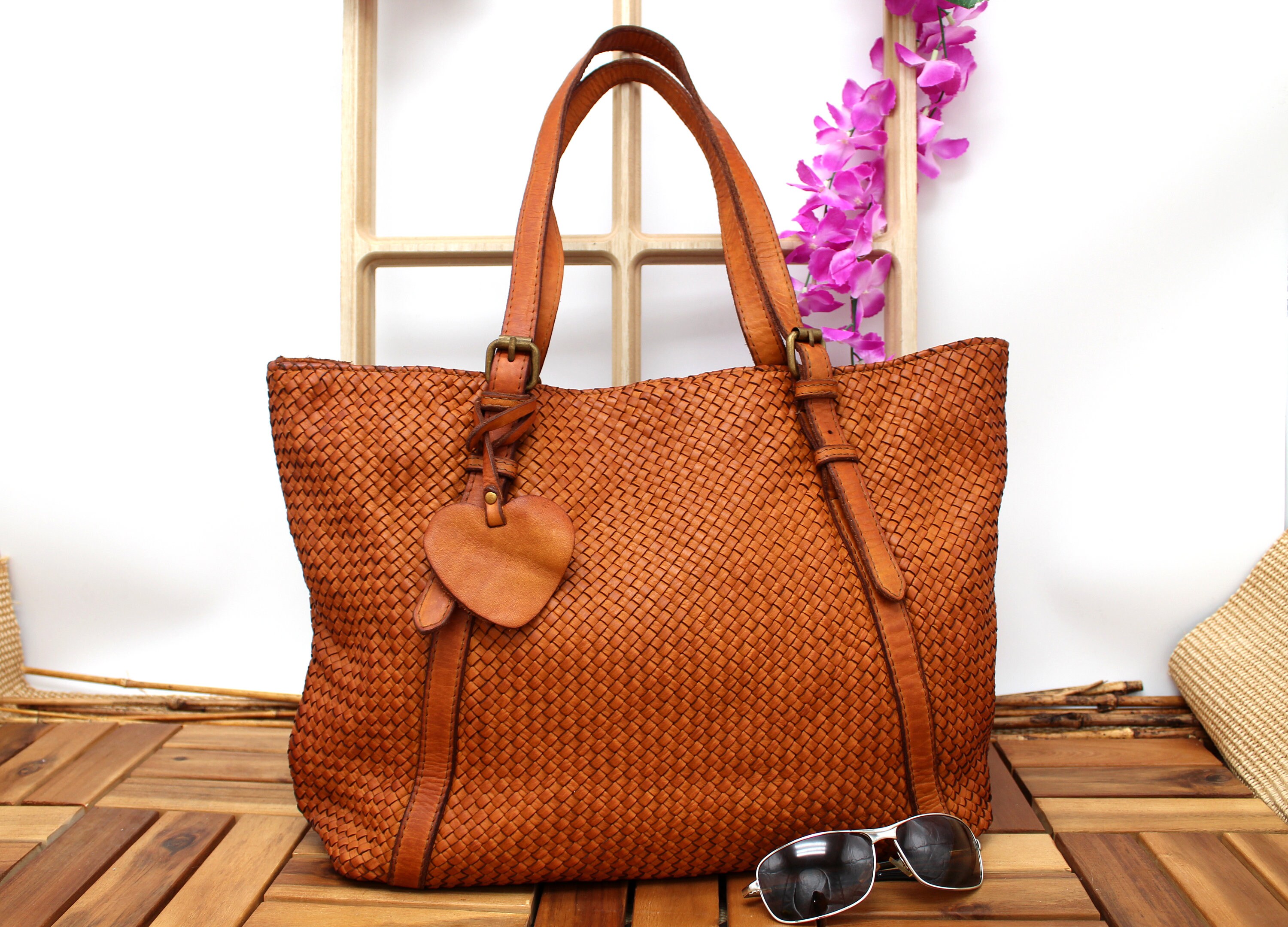Leather Handbag woven Leather Bag Best Seller Leather Bag for Etsy