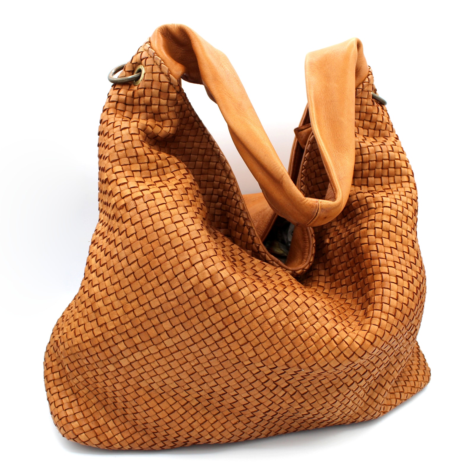 Leather Handbag Italy Leather Bag Woven Soft Leather Bellagio Etsy