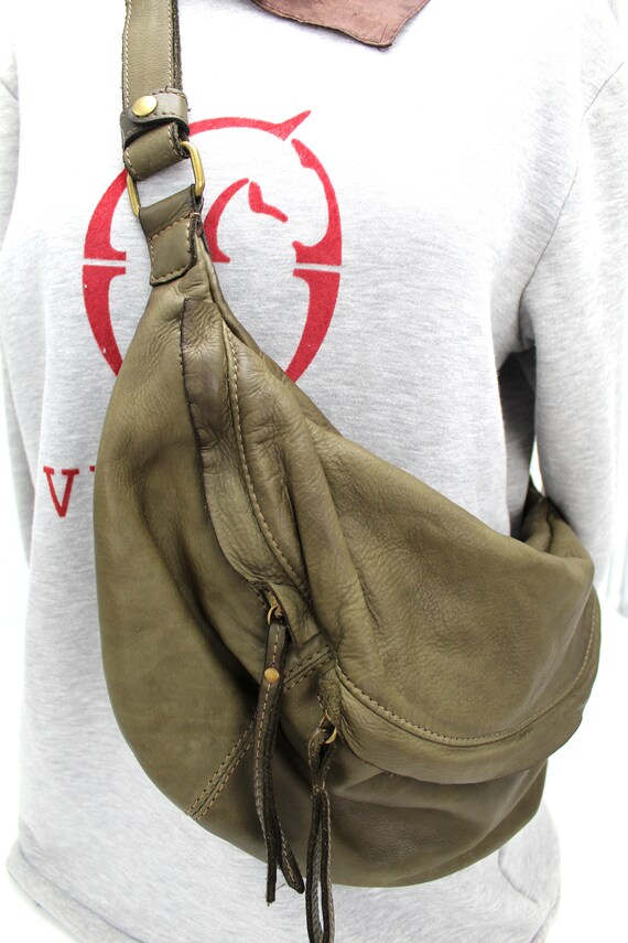 Leather Sling Bag for Women's Waist Bag 
