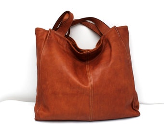 Leather Bag Soft Totes Leather Hobo Shoulder Handbag for women