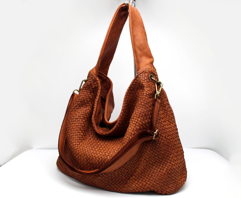Leather Handbag Italy Leather Bag Woven Soft Leather Bellagio Etsy
