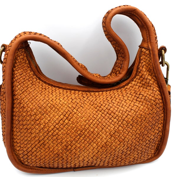 Woven Leather Handbag Etsy