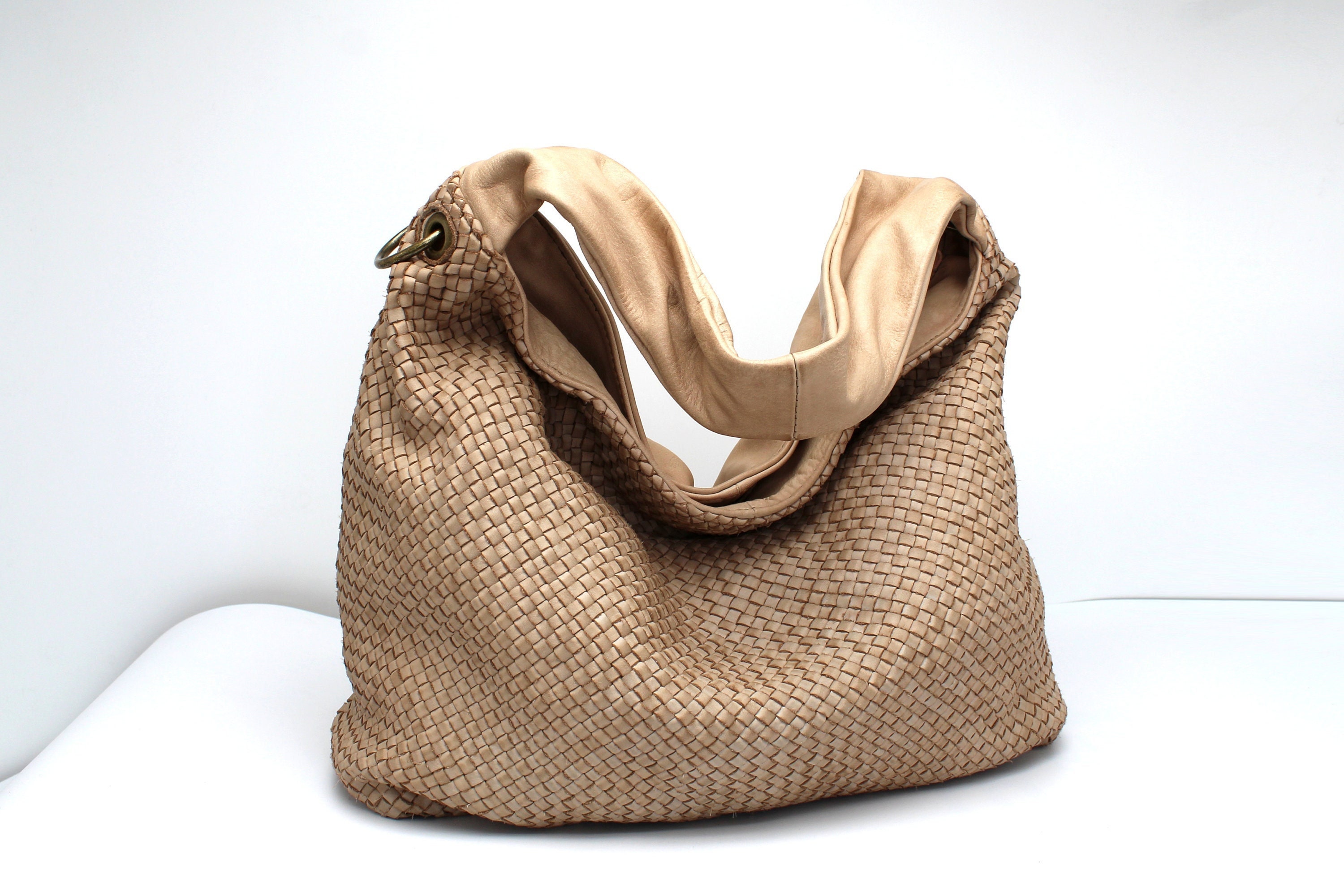 Leather Handbag Italy Leather Bag Woven Soft Leather