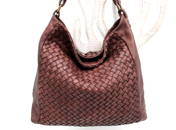 Woven Leather Shoulder Bag Woven Leather Handbag Best Seller - Etsy