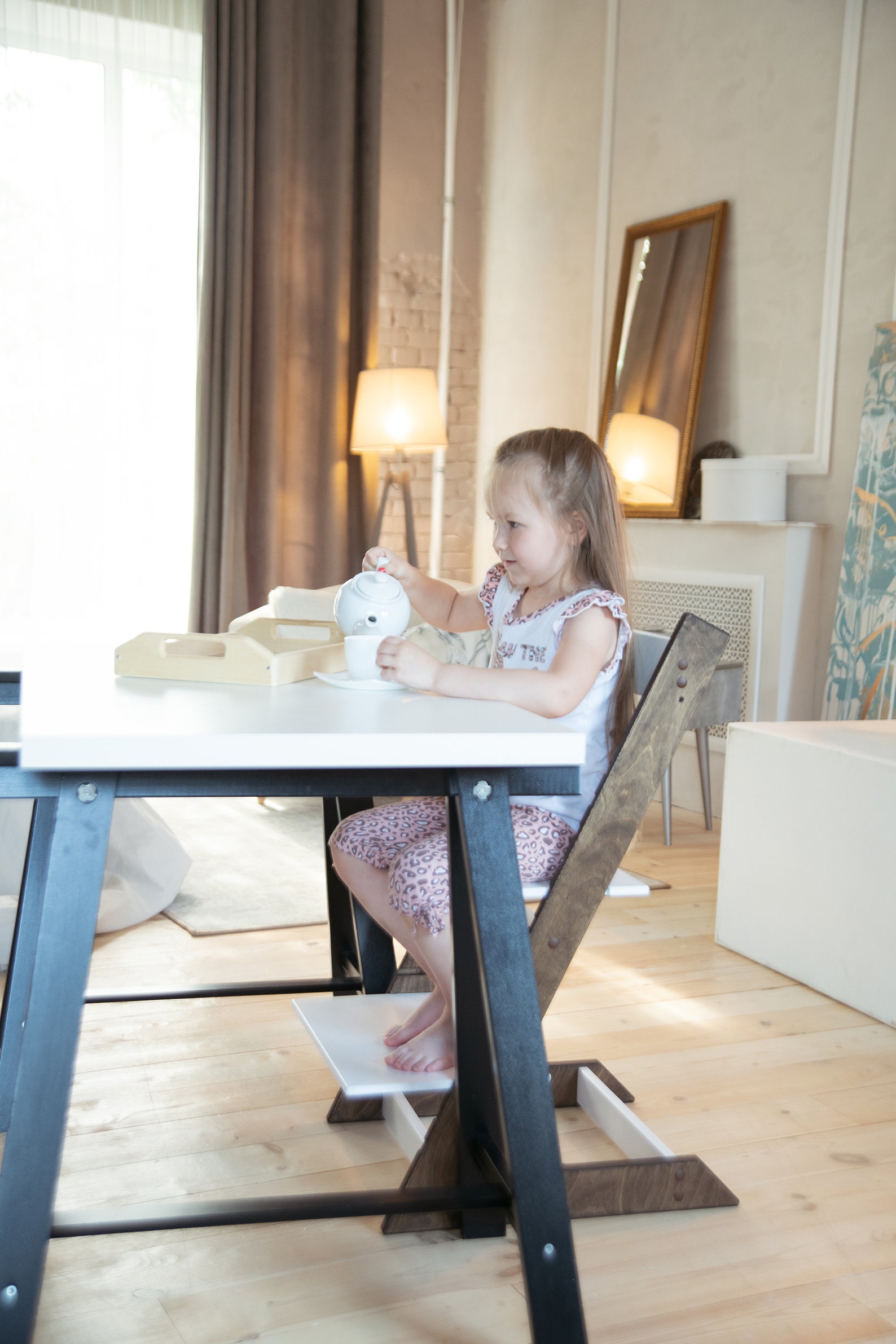 Growing chair Baby high chair Montessori furniture Learning Etsy