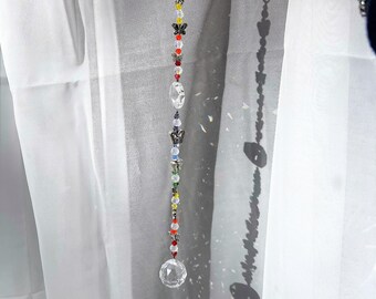 Regenboogkristallen vlinder suncatcher, raamprisma