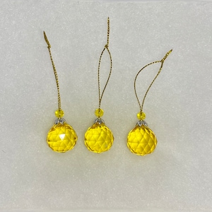 Crystal Ball Ornaments, Ball Ornaments, Crystal Suncatchers, Yellow Crystal Ball Ornaments, Xmas Decorations, Window Decorations