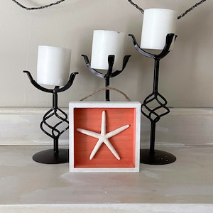 Starfish Art, Shadow Box Art, 3D Beach Themed Wall Art, Beach Themed Home Decor, Table Top Art, Coastal Decor, Starfish Shadow Box Art