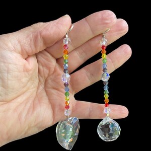 Rainbow Prism Suncatchers, Heart Suncatcher, Chandelier Prizm Suncatcher, Car Accessories, Rearview Mirror Suncatcher,  Suncatchers