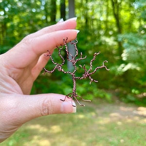 Wire Tree Sculpture, Wire Sculpture, Brown Wire Wrapped Tree Sculpture, Mini Tree Sculpture, Table Top Art, Wire Art, Table Top Sculpture