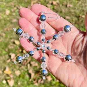 Disco Ball Snowflake, Snowflake Ornaments, Christmas Ornament ...