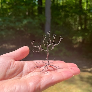 Wire Tree Sculpture, Wire Sculpture, Black Wire Wrapped Tree Sculpture, Mini Tree Sculpture, Table Top Art, Wire Art, Table Top Sculpture