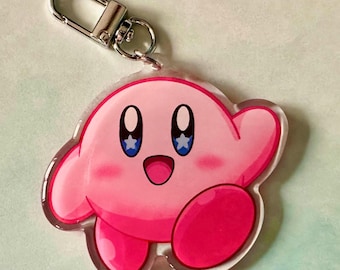 Kirby keychain! |  2.5 inches ( 63.5 mm )