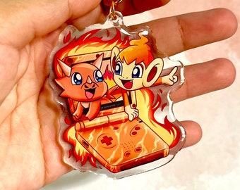 Porte-clés dragon de feu et chimchar ! | 2,5 pouces (63,5 mm)