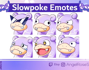 slow poke emotes ( 6 ) | One of a kind