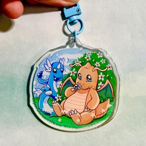 Dratini family keychain! | 2.5 inches (63.5 mm)