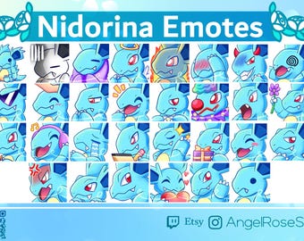 Blue poison pin Emote bundle ( 30 )