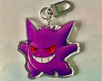 Gengar keychain! | 2.5 inches (63.5 mm)