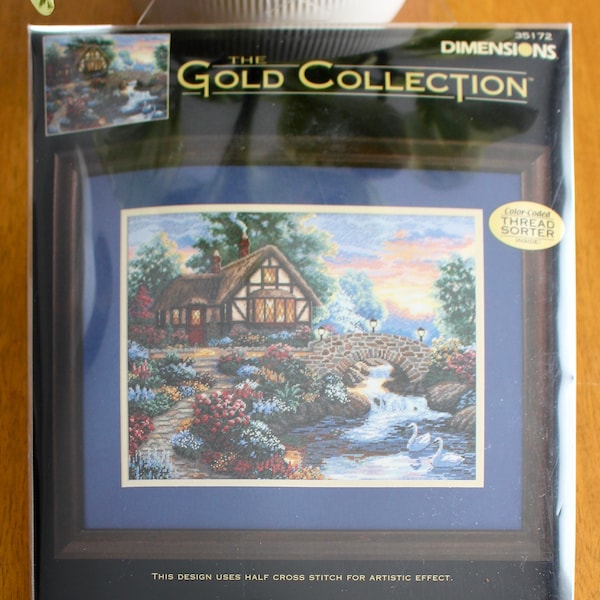 Dimensions Cross Stitch Kit 'Twilight Bridge' The Gold Collection designed by Richard Burns 2006 #35172