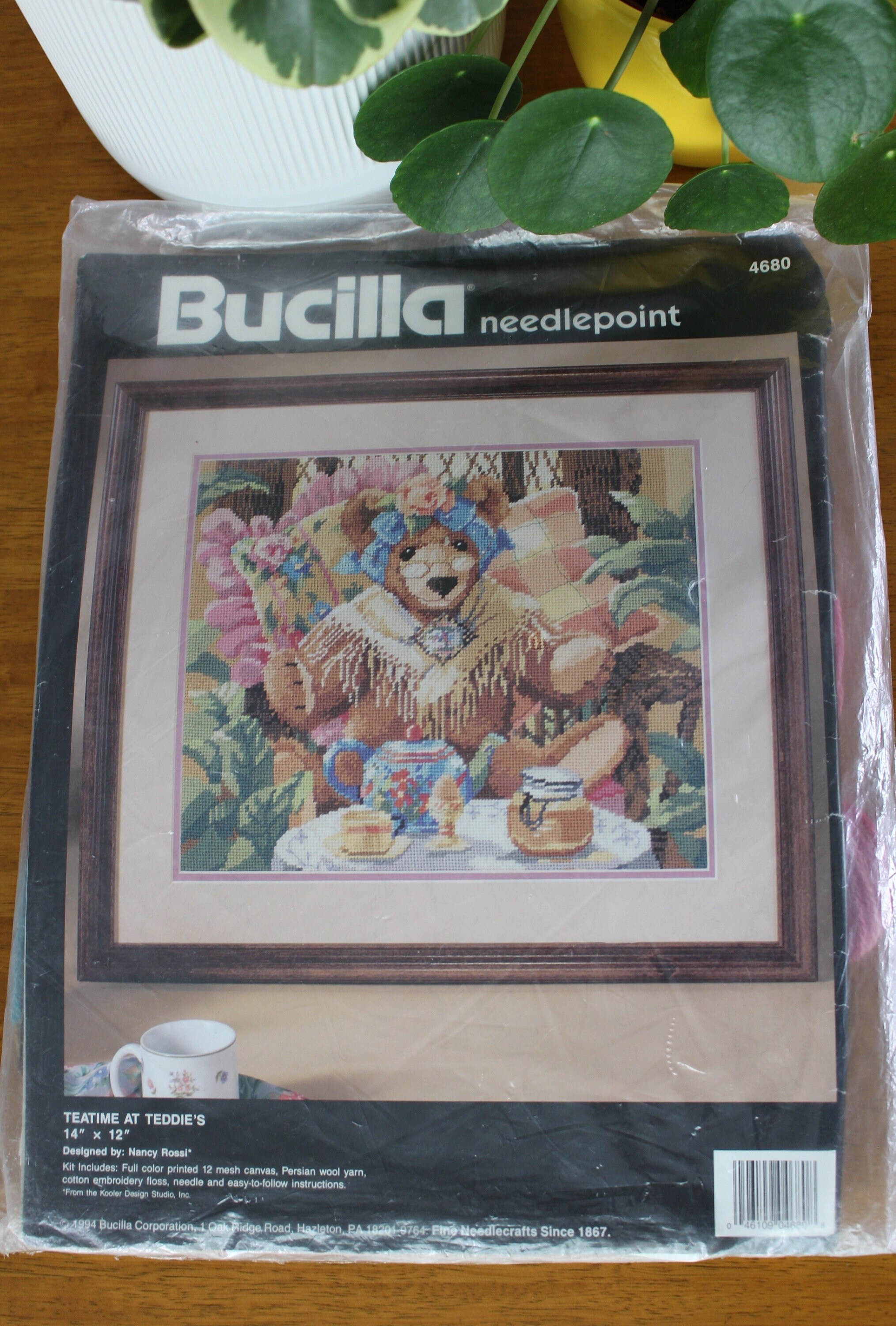 Vintage Bucilla Needlepoint Kit teatime at Etsy Canada