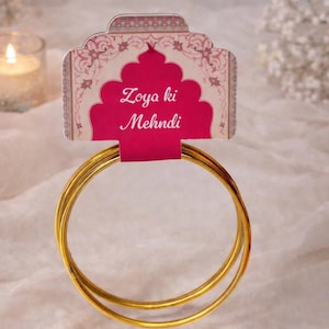 Tarjeta de brazaletes Mehndi Dholki mayoun / favores / tarjetas jhumka / bazar mendhi