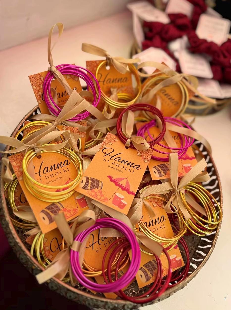 Custom Chudiyan Bangles Card | Mendhi Favor | Dholki | Jago | DIY ...