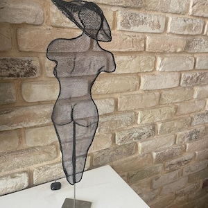 3D Wire Woman Body iron mesh Sculpture,  female Torso sculpture, women sculpture ,  woman
