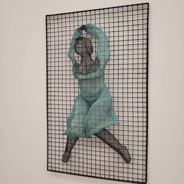 3D Wire Ballet Dancer Sculpture, Ballerina Décor, Ballerina Art,Valentine's Day.for hanging