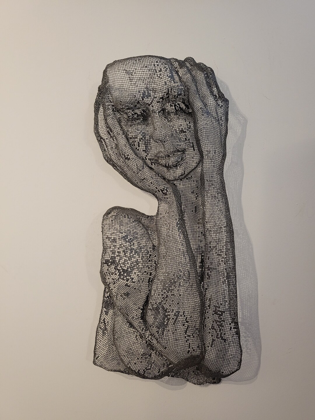 3D Wire Woman Iron Mesh Sculpture,wall Art ,lovely Woman ,art in Metal ...