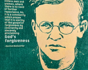 Dietrich Bonhoeffer - Reproducción impresa de la impresión en bloque