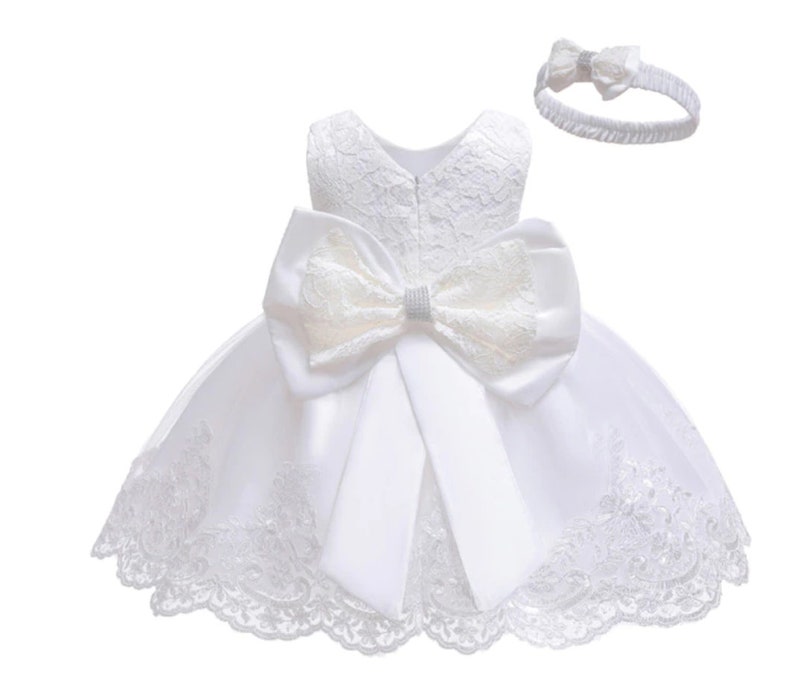Baby Girl Occasion Dress Outfit Headband Christening Dress Etsy