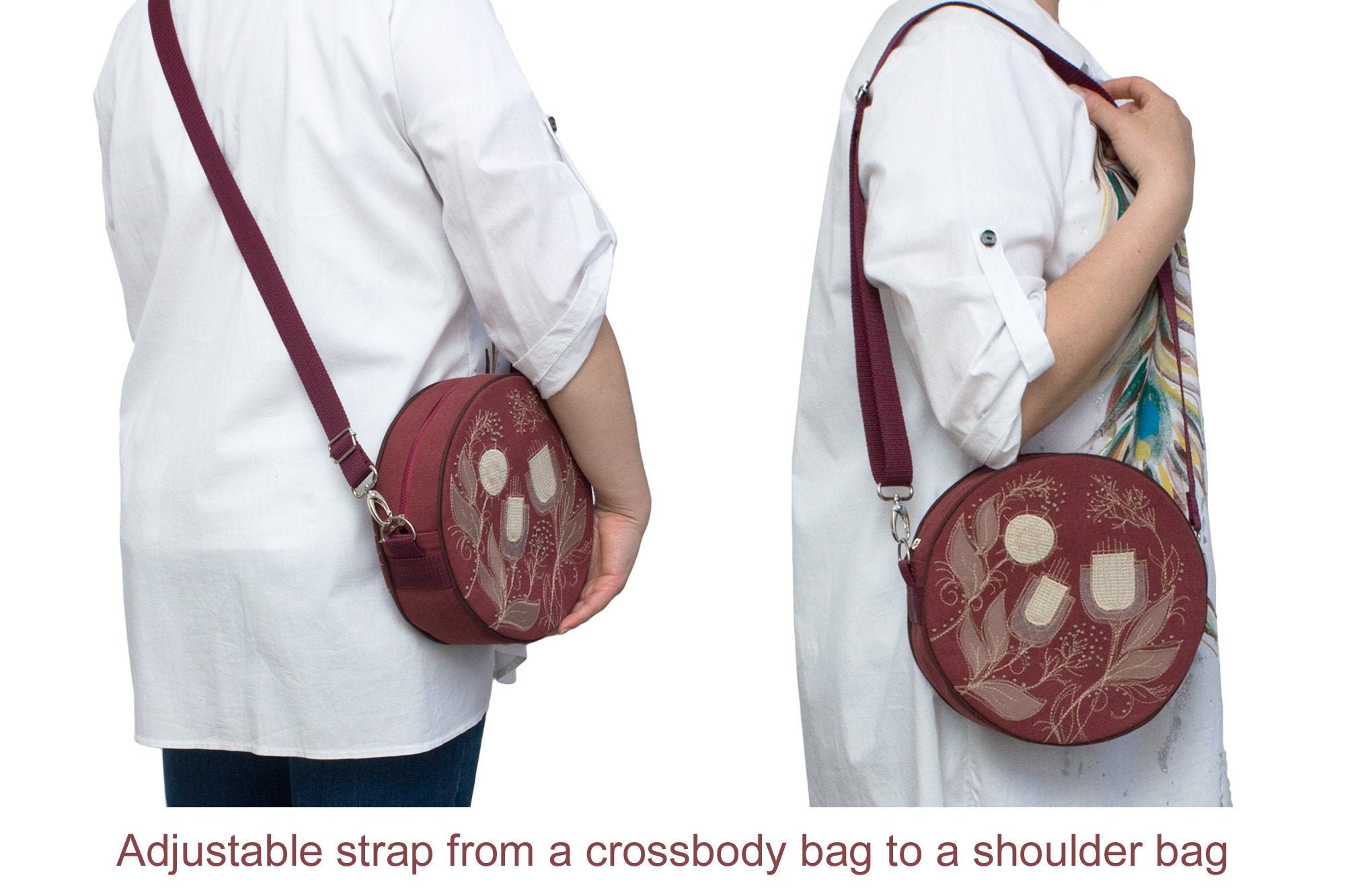 Small canvas shoulder bag Handmade Zipper crossbody purse for Etsy