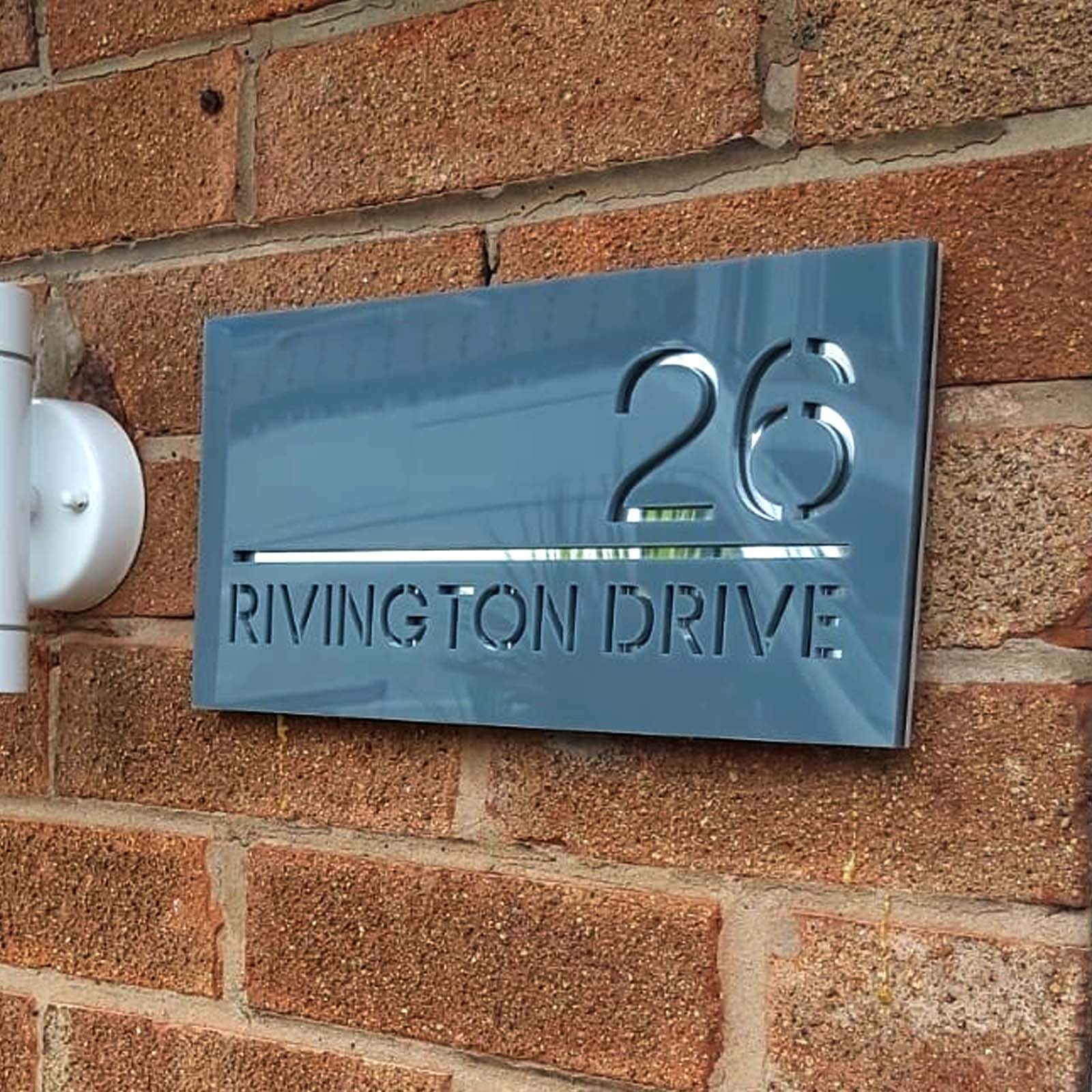 Modern Acrylic Floating Effect House Sign Front Door Plaque Etsy