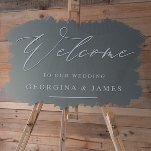 Wedding Welcome Sign / Acrylic A2 sign / Personalised Sign / Acrylic Welcome Sign / Welcome to the Wedding