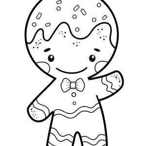 Easy cute Christmas coloring book 10 pages for kids image 3