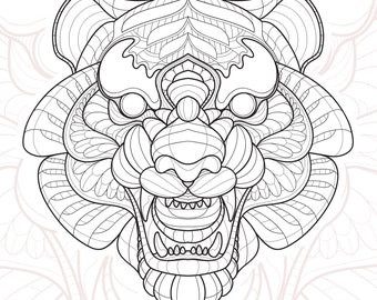 Tiger mandala coloring pages