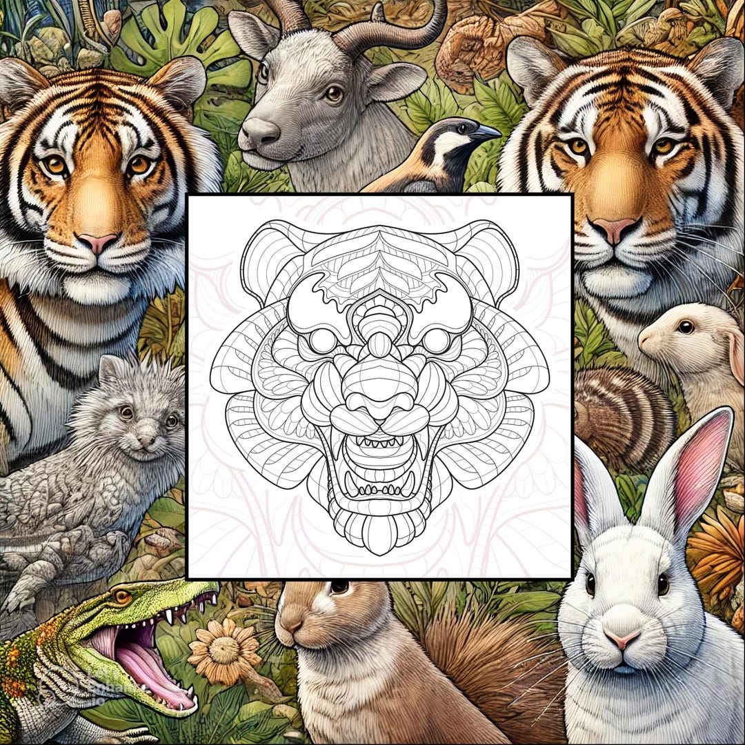 Tiger Mandala Coloring Page: Fun Art Therapy (digital Download) - Etsy UK