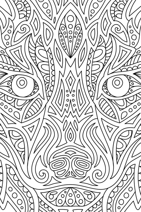 New – Very Easy Animal Faces Colouring Book