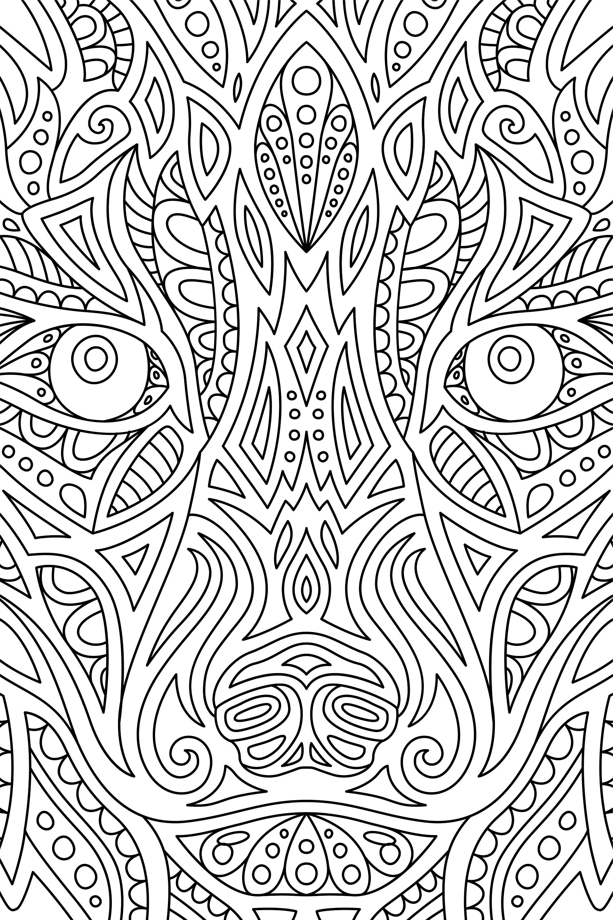 10 Abstract Animal Coloring Pages for Creative Minds