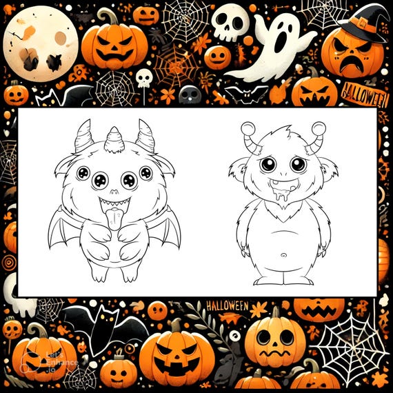 Halloween-Malbuch Für Kinder Ab 3 Jahren – Lustige Gruselige Motive, Liebevoll Gestaltet