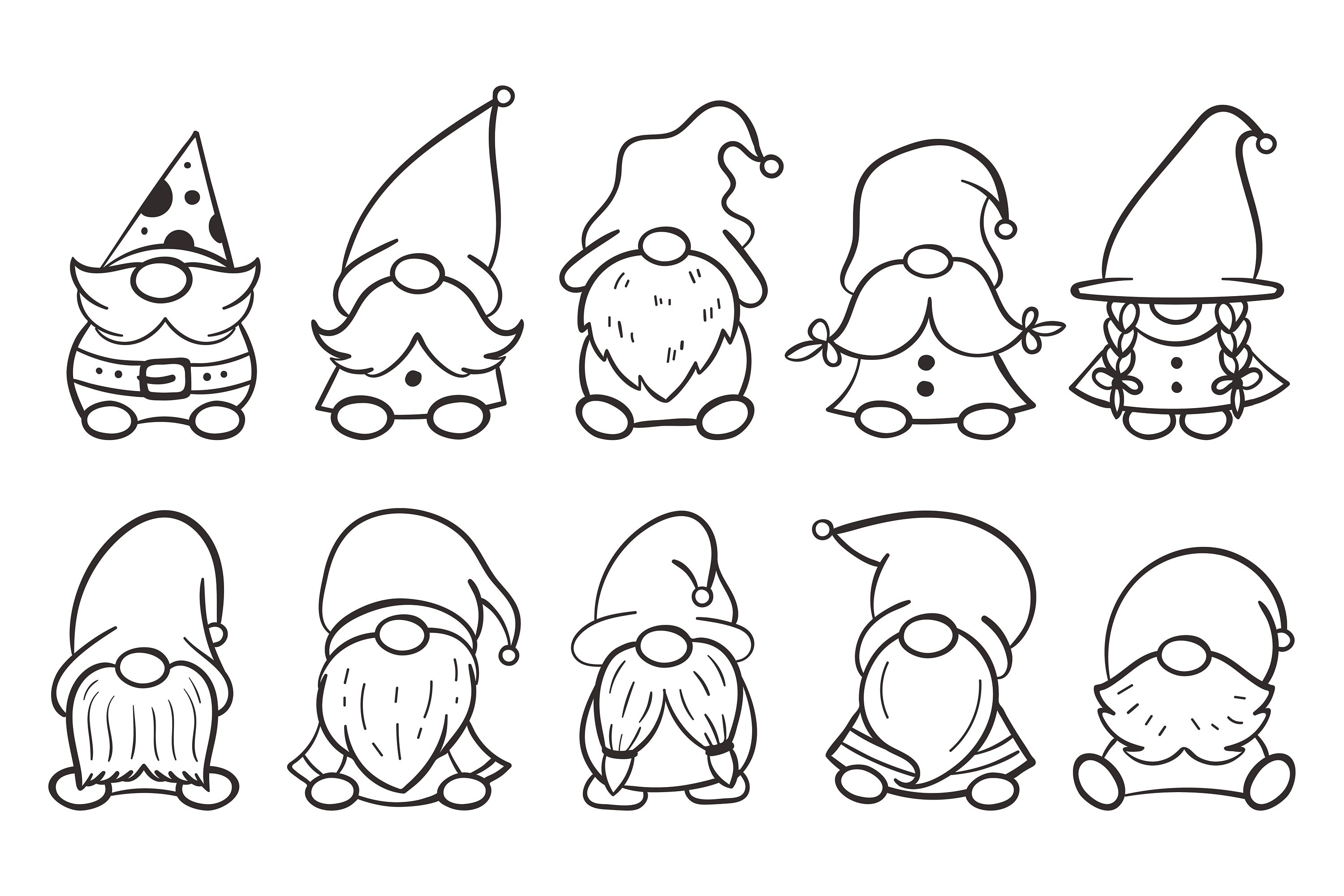 Gnome Coloring Pages Printable Coloring Pages