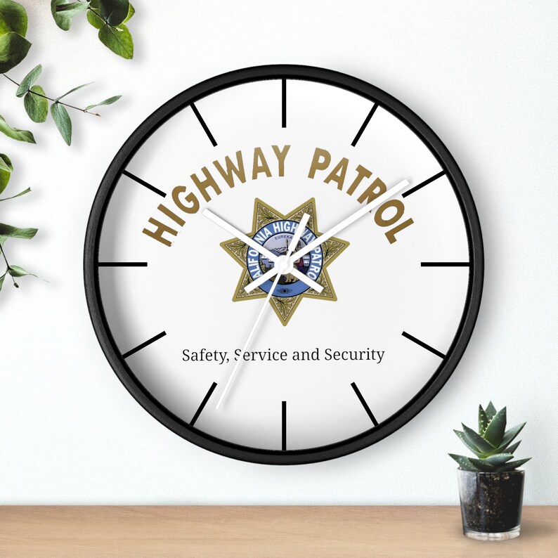 Highway Patrol Wall Clock Safety, Service and Security Etsy