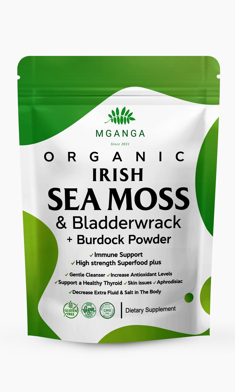 Organic Irish Sea Moss & Bladderwrack Plus Burdock Powder Dr. Sebi High