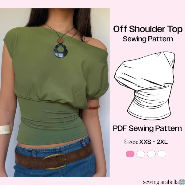 Off the Shoulder Top Sewing Pattern | (Digital PDF Download)