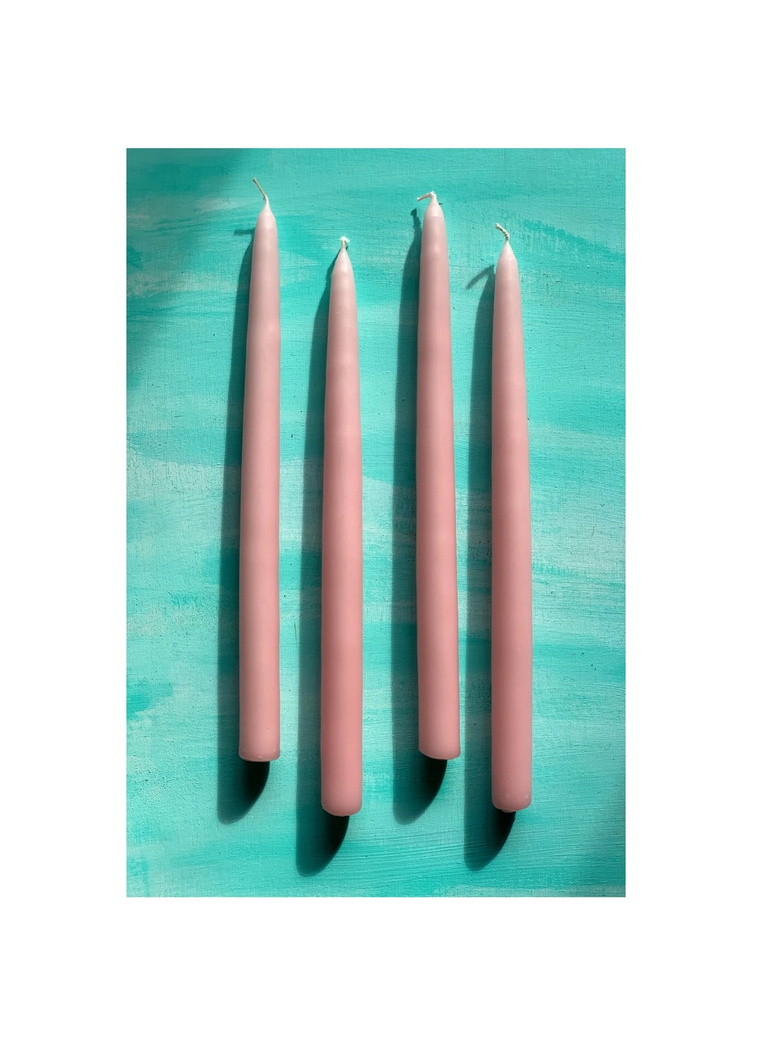 Pink Candle Classic Candlestick Candle 4 Pieces Etsy