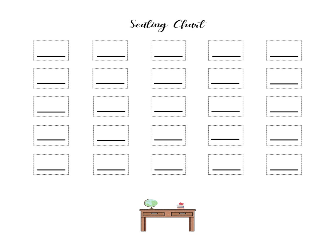 Teacher's Classroom Seating Chart Printable PDF - Etsy