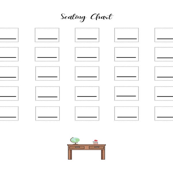 Teacher's Classroom Seating Chart Printable PDF